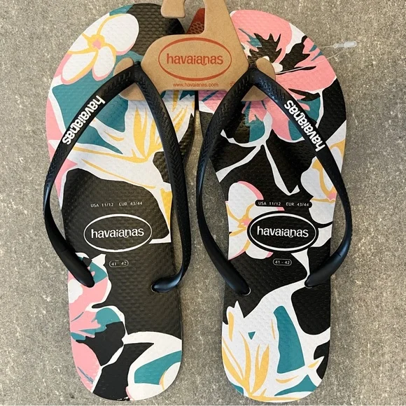 🌸 HAVAIANAS Tropical Flip Flops Sandals Shoes NWT - Picture 4 of 4